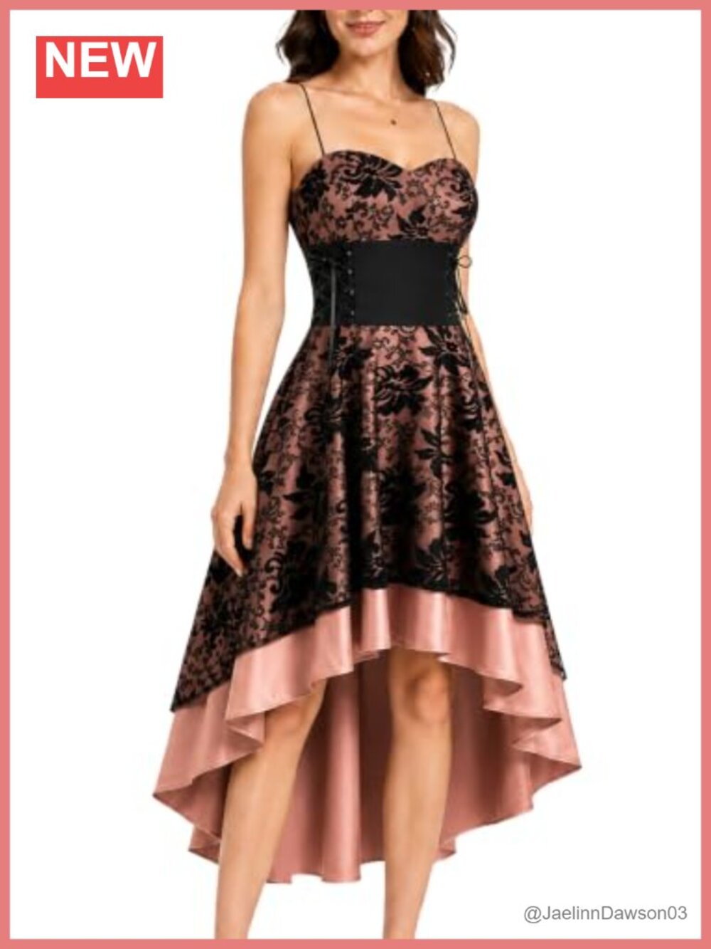 Steampunk Gothic Lace Corset High Low Dress Spaghetti Strap Lolita Cosplay